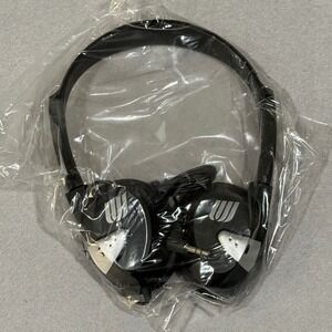 United Airlines Headphones Unisex OS‎ Black Vintage Tulip Logo Wired On-Ear Tech